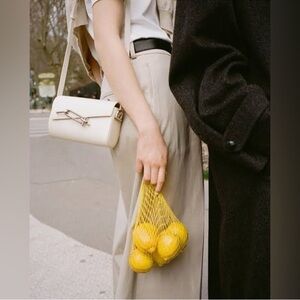 TAD FAB Box Midi White Crossbody Bag
